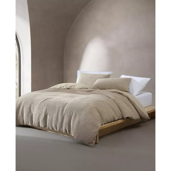 Calvin Klein Microwaffle Melange 3Pc Duvet Cover Set Queen MSRP $295 - Picture 3 of 5